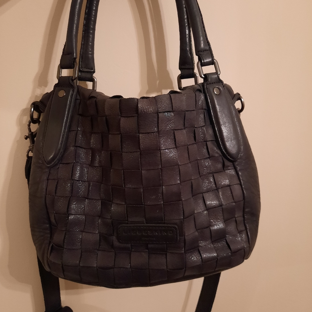 Liebeskind leather weaved crossbody purse
